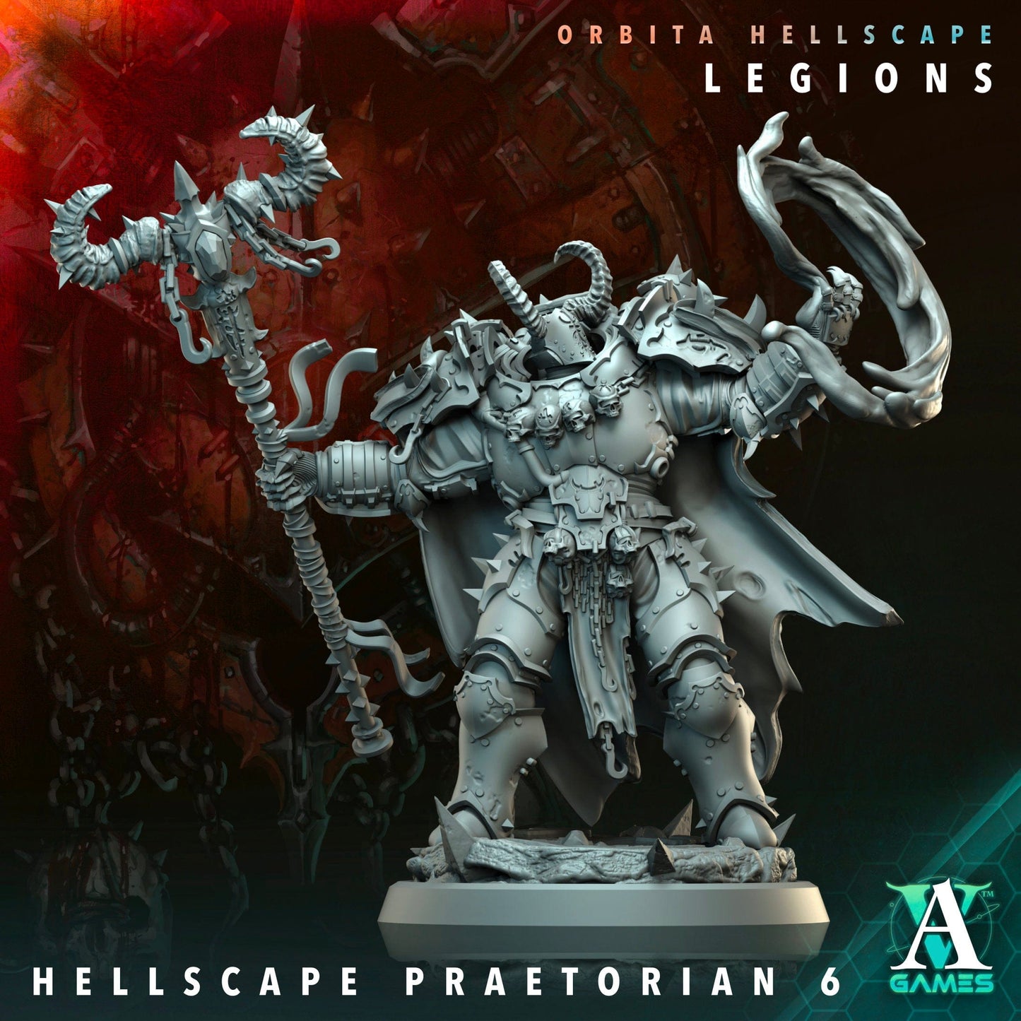 3D Printed Archvillain Games Hellscape Praetorian Orbita Hellscape - Legions 28 32mm D&D - 3D Printing Boss 