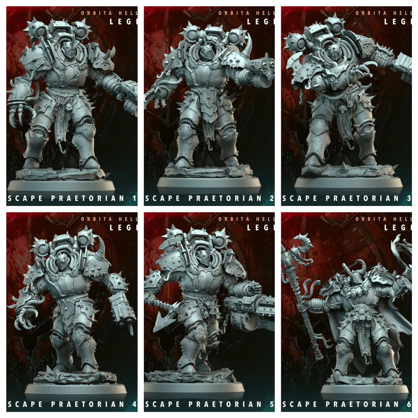 3D Printed Archvillain Games Hellscape Praetorian Orbita Hellscape - Legions 28 32mm D&D - 3D Printing Boss 