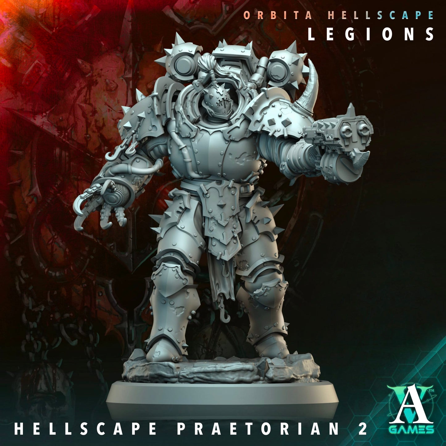 3D Printed Archvillain Games Hellscape Praetorian Orbita Hellscape - Legions 28 32mm D&D - 3D Printing Boss 
