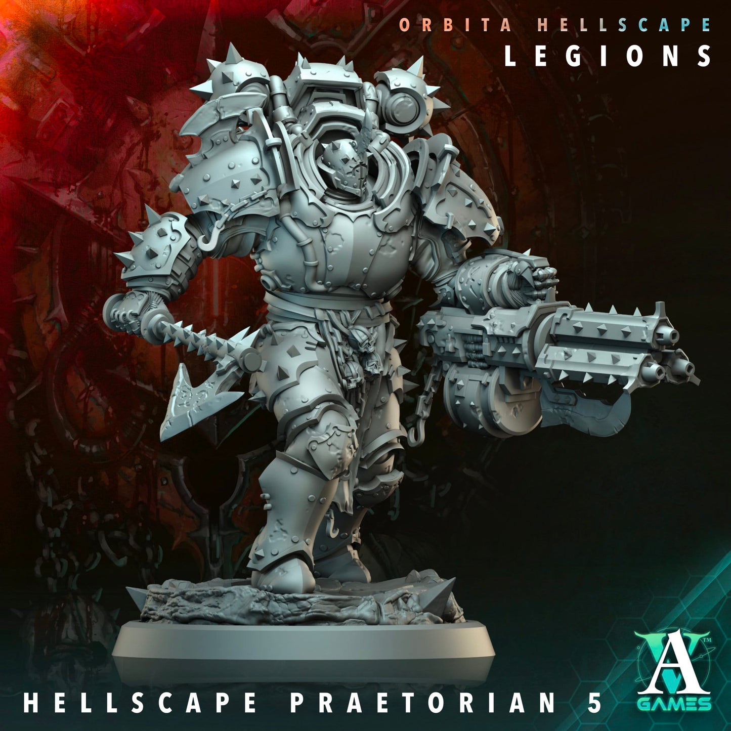 3D Printed Archvillain Games Hellscape Praetorian Orbita Hellscape - Legions 28 32mm D&D - 3D Printing Boss 