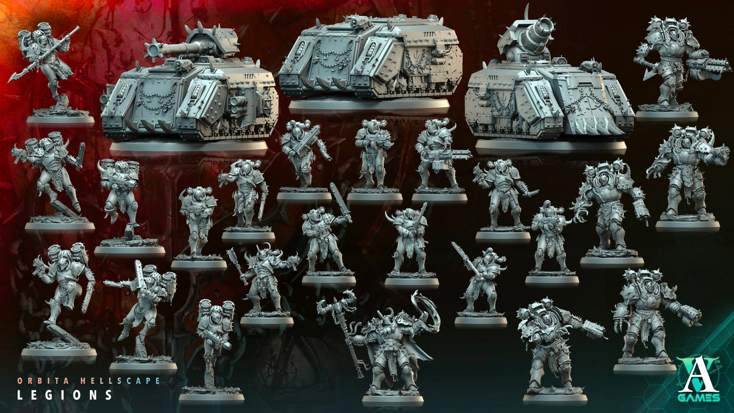 3D Printed Archvillain Games Hellscape Praetorian Orbita Hellscape - Legions 28 32mm D&D - 3D Printing Boss 