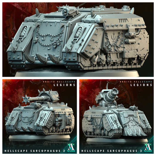 3D Printed Archvillain Games Hellscape Sarcophagus Orbita Hellscape - Legions 28 32mm D&D - 3D Printing Boss 