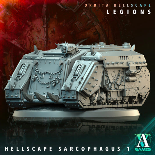 3D Printed Archvillain Games Hellscape Sarcophagus Orbita Hellscape - Legions 28 32mm D&D - 3D Printing Boss 