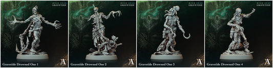 3D Printed Archvillain Games High Seas - Gravetide Gravetide Drowned One 28 32mm D&D - 3D Printing Boss 