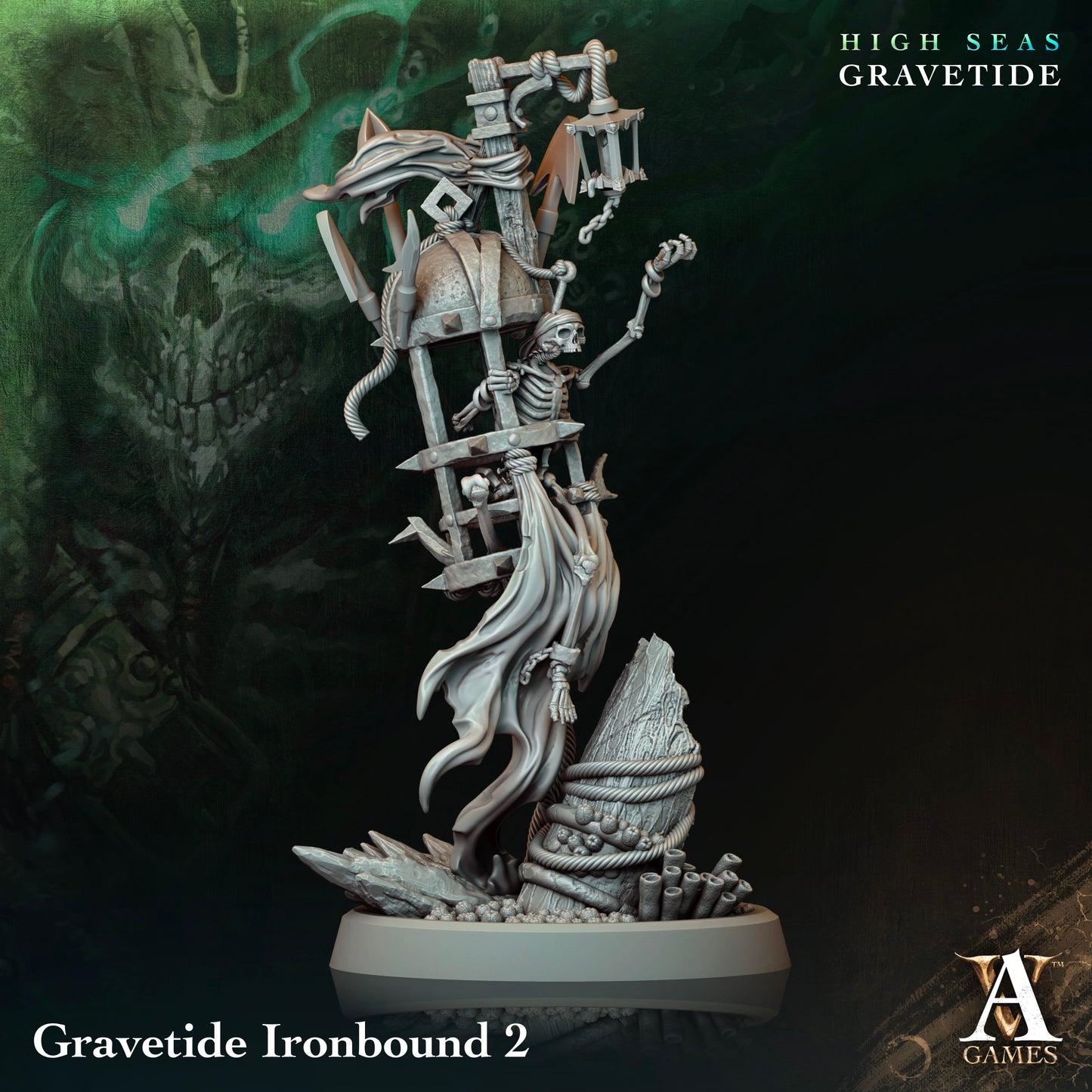 3D Printed Archvillain Games High Seas - Gravetide Gravetide Ironbound 28 32mm D&D - 3D Printing Boss 