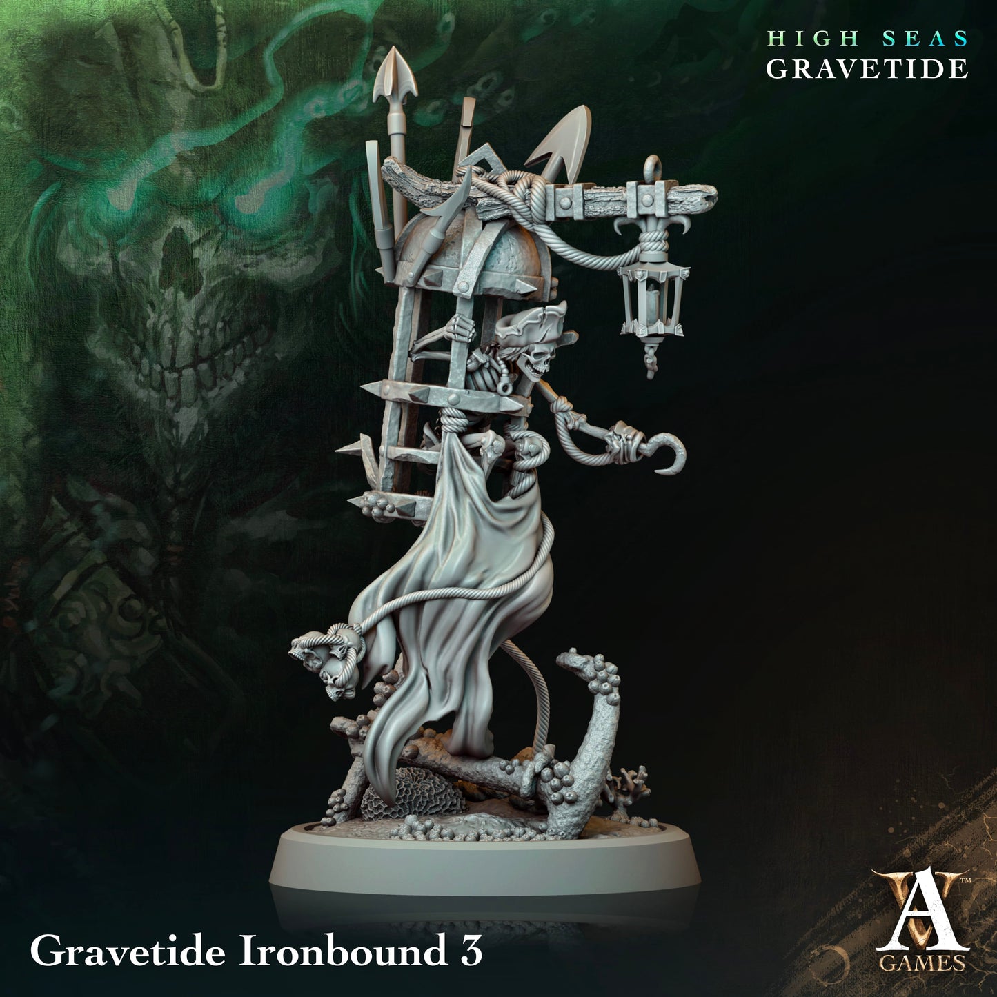 3D Printed Archvillain Games High Seas - Gravetide Gravetide Ironbound 28 32mm D&D - 3D Printing Boss 