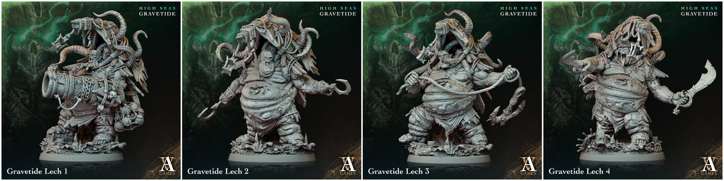 3D Printed Archvillain Games High Seas - Gravetide Gravetide Lech 28 32mm D&D - 3D Printing Boss 