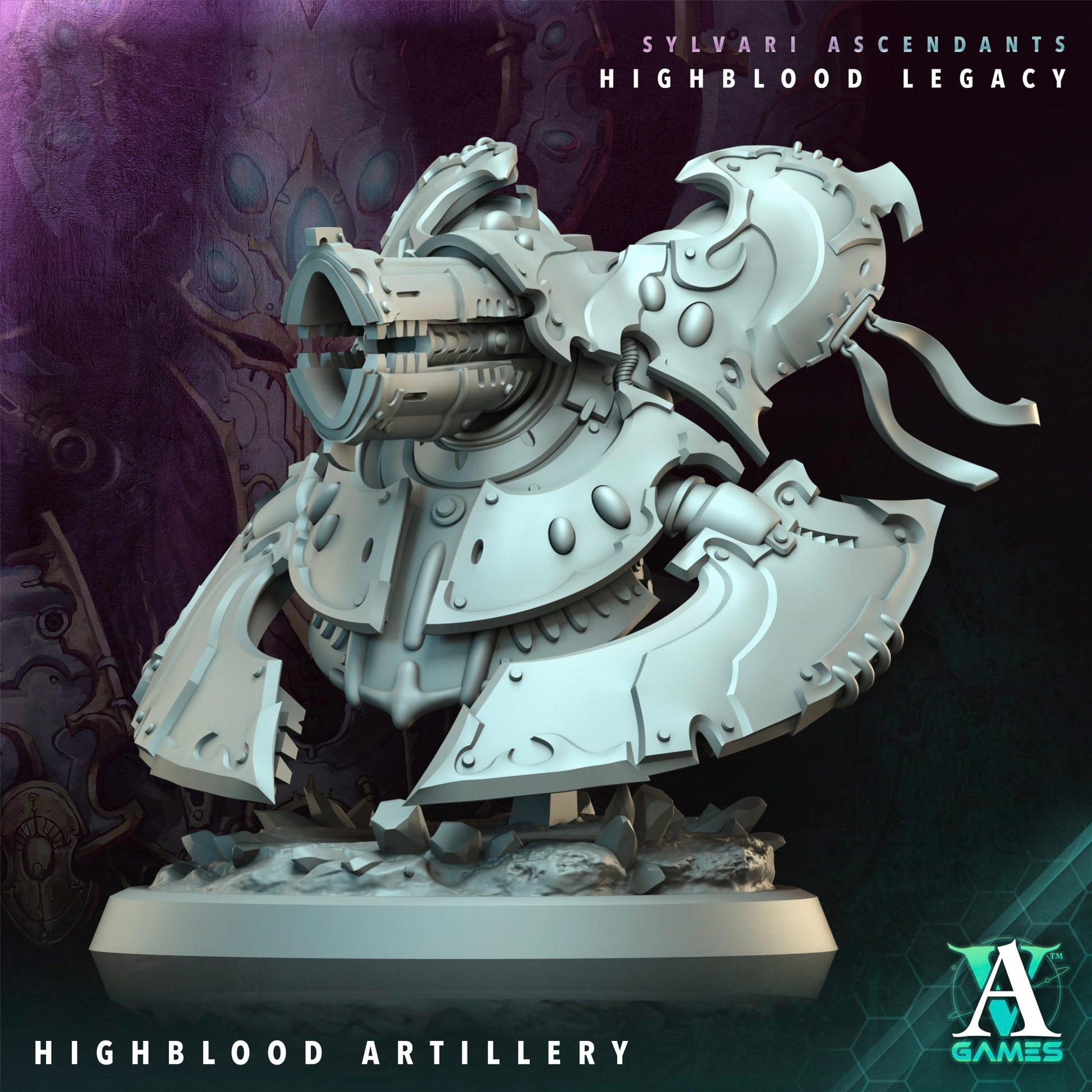3D Printed Archvillain Games Highblood Artillery Sylvari Ascendants Highblood Legacy Archvillain Society Vol XXXV 28 32mm D&D - 3D Printing Boss 