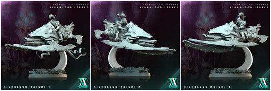 3D Printed Archvillain Games Highblood Knight Sylvari Ascendants Highblood Legacy Archvillain Society Vol XXXV 28 32mm D&D - 3D Printing Boss 