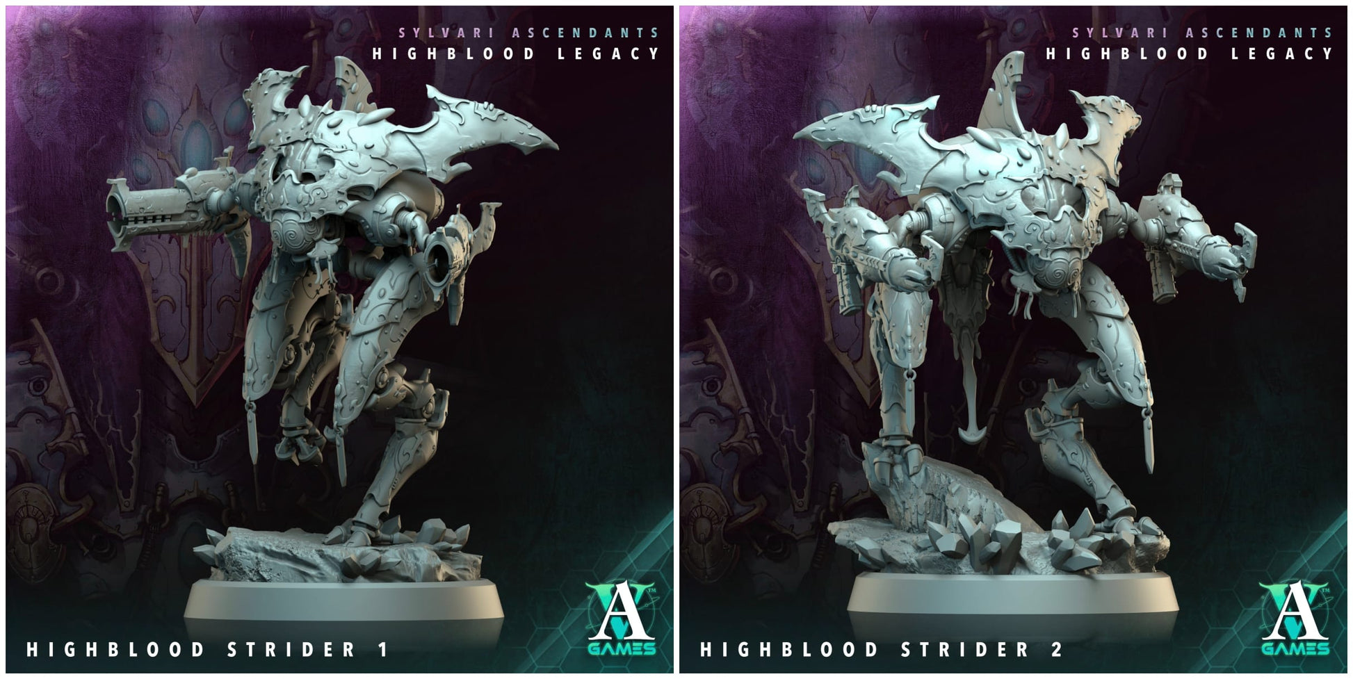 3D Printed Archvillain Games Highblood Strider Sylvari Ascendants Highblood Legacy Archvillain Society Vol XXXV 28 32mm D&D - 3D Printing Boss 