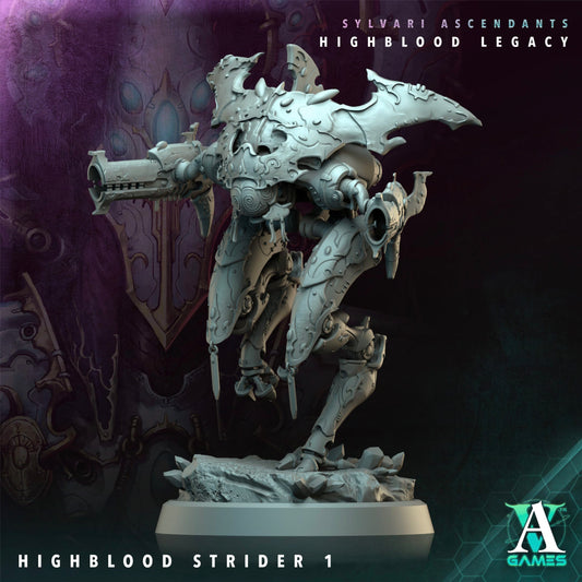 3D Printed Archvillain Games Highblood Strider Sylvari Ascendants Highblood Legacy Archvillain Society Vol XXXV 28 32mm D&D - 3D Printing Boss 