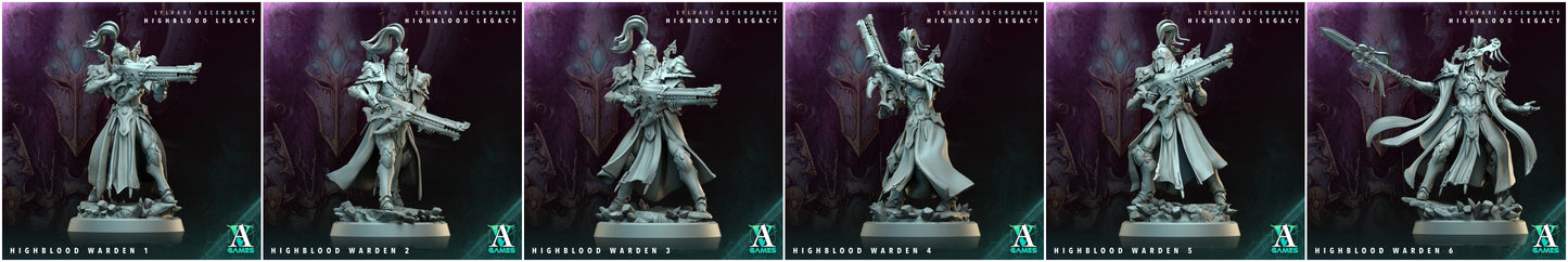 3D Printed Archvillain Games Highblood Warden Sylvari Ascendants Highblood Legacy Archvillain Society Vol XXXV 28 32mm D&D - 3D Printing Boss 