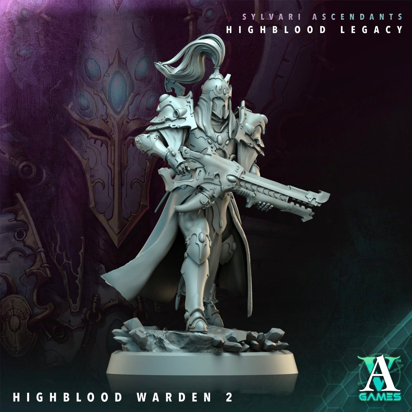 3D Printed Archvillain Games Highblood Warden Sylvari Ascendants Highblood Legacy Archvillain Society Vol XXXV 28 32mm D&D - 3D Printing Boss 