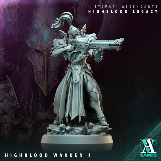 3D Printed Archvillain Games Highblood Warden Sylvari Ascendants Highblood Legacy Archvillain Society Vol XXXV 28 32mm D&D - 3D Printing Boss 