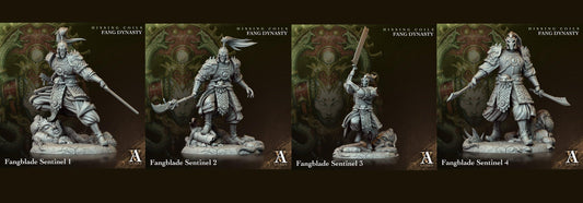 3D Printed Archvillain Games Hissing Coils - Fang Dynasty Fangblade Sentinel 28 32mm D&D - 3D Printing Boss 