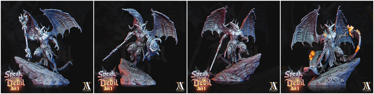 3D Printed Archvillain Games Horned Devil Speak of the Devil Act I 28 32mm D&D - 3D Printing Boss 