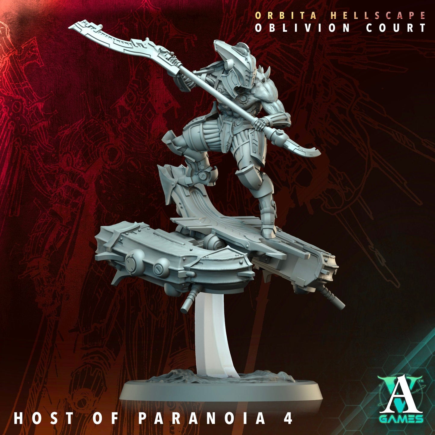 3D Printed Archvillain Games Host of Paranoia Orbita Hellscape Oblivion Court 28 32mm D&D - 3D Printing Boss 
