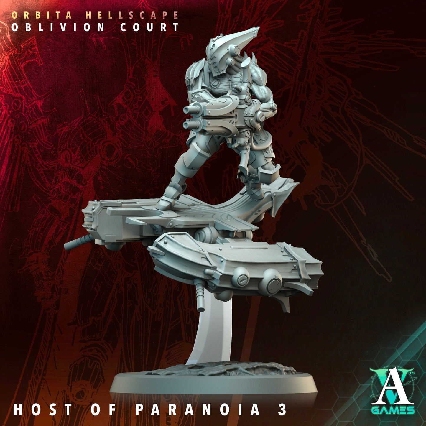 3D Printed Archvillain Games Host of Paranoia Orbita Hellscape Oblivion Court 28 32mm D&D - 3D Printing Boss 