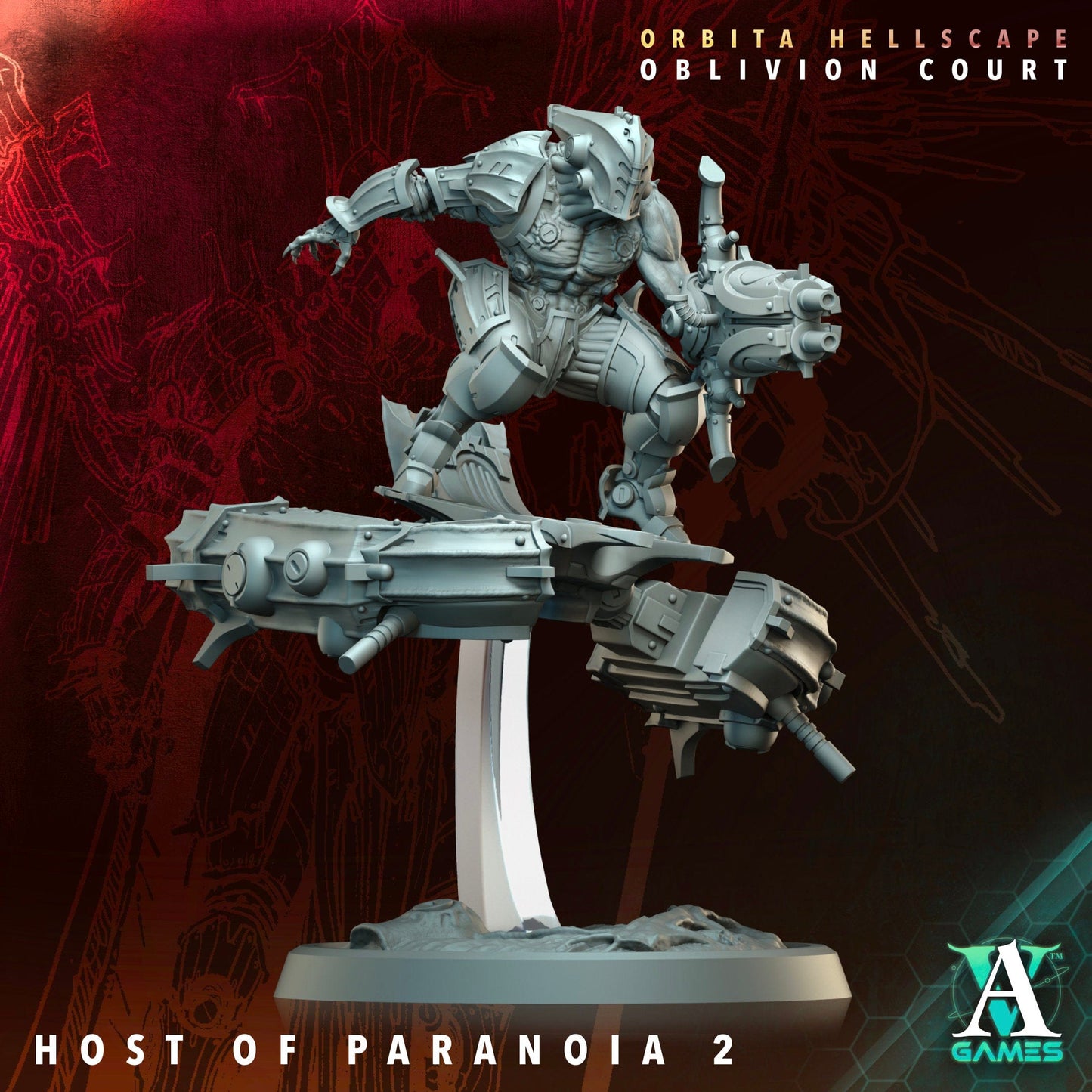 3D Printed Archvillain Games Host of Paranoia Orbita Hellscape Oblivion Court 28 32mm D&D - 3D Printing Boss 