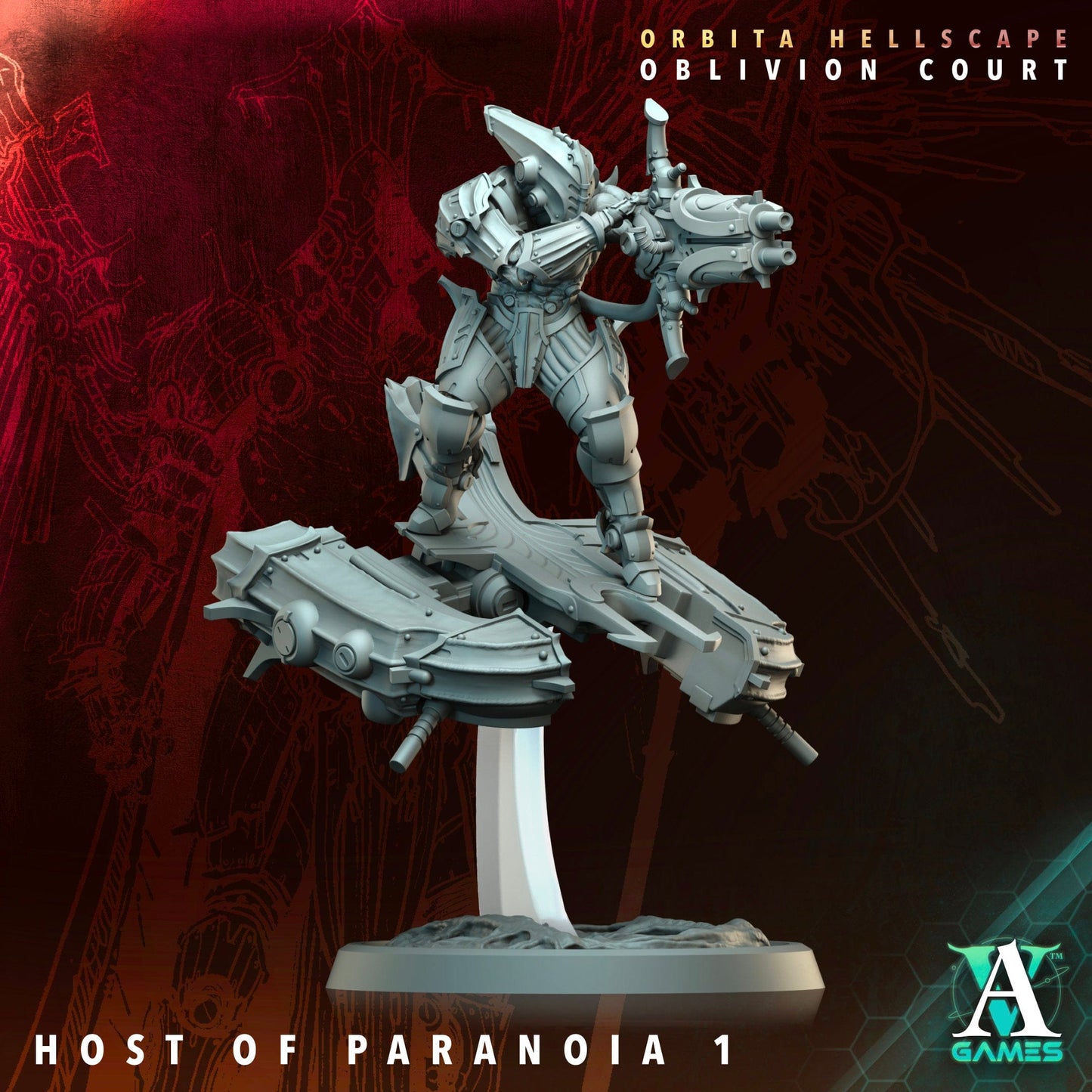 3D Printed Archvillain Games Host of Paranoia Orbita Hellscape Oblivion Court 28 32mm D&D - 3D Printing Boss 