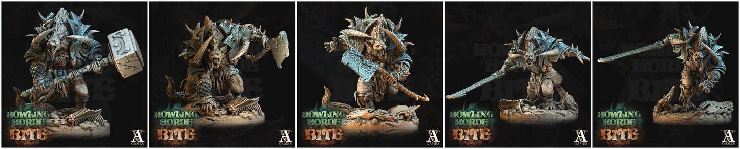 3D Printed Archvillain Games Howling Horde - Gnoll Brutes 28mm 32mm D&D - 3D Printing Boss 