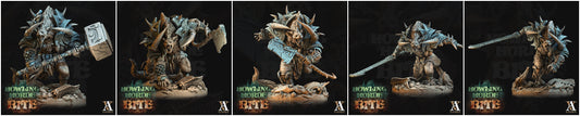 3D Printed Archvillain Games Howling Horde - Gnoll Brutes 28mm 32mm D&D - 3D Printing Boss 