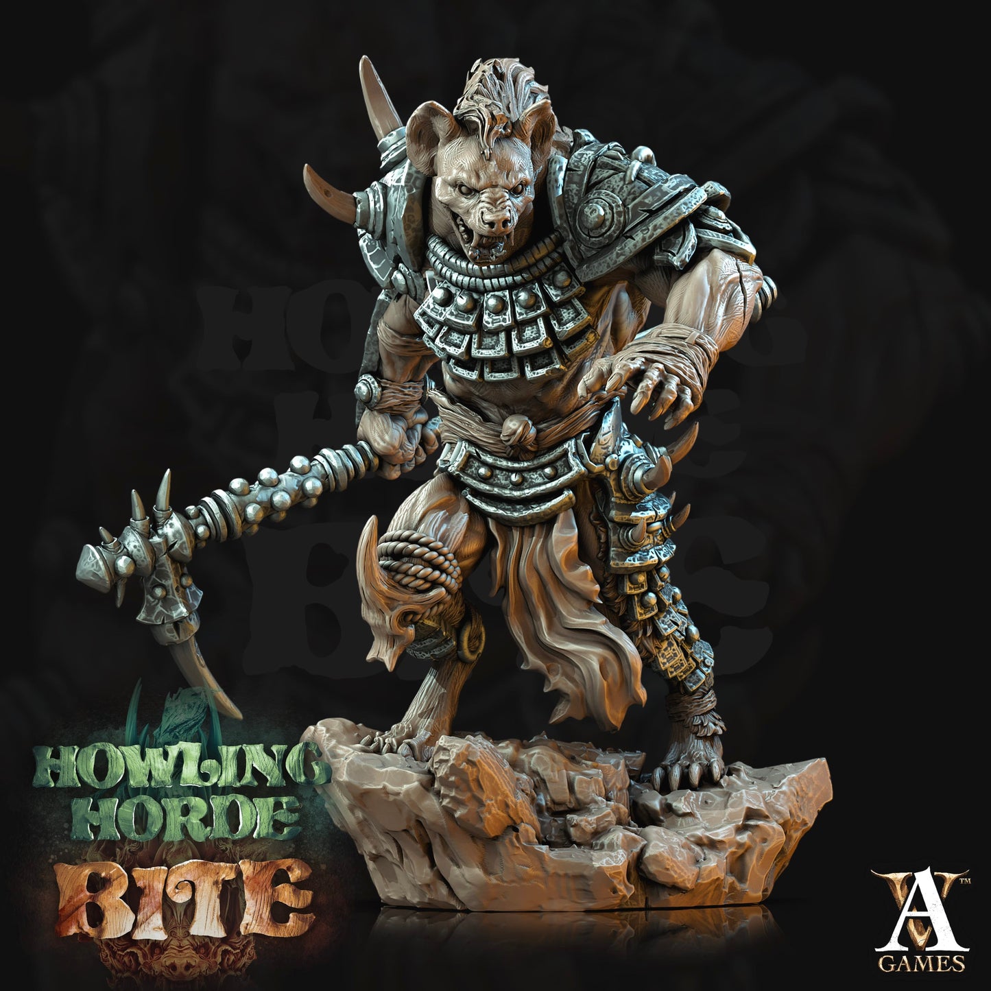 3D Printed Archvillain Games Howling Horde - Gnoll Scouts 28mm 32mm D&D - 3D Printing Boss 