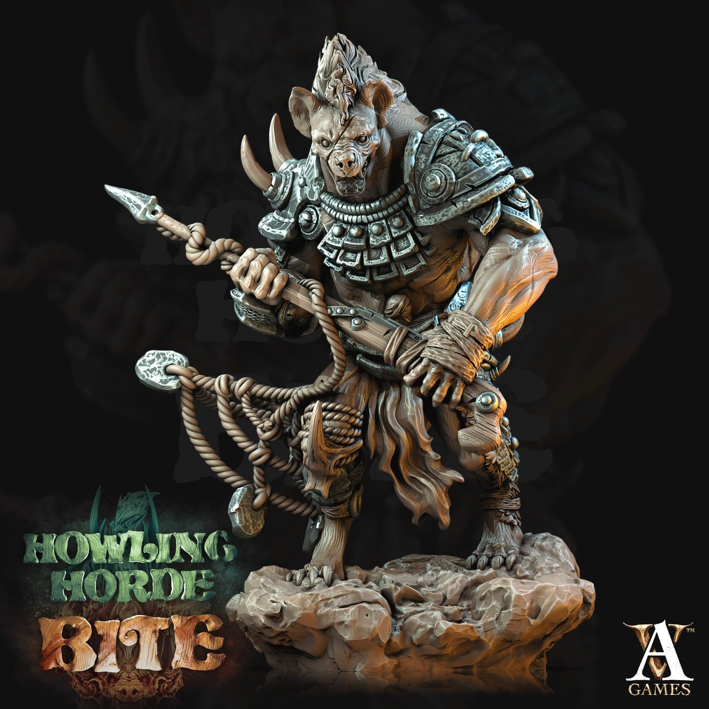 3D Printed Archvillain Games Howling Horde - Gnoll Scouts 28mm 32mm D&D - 3D Printing Boss 