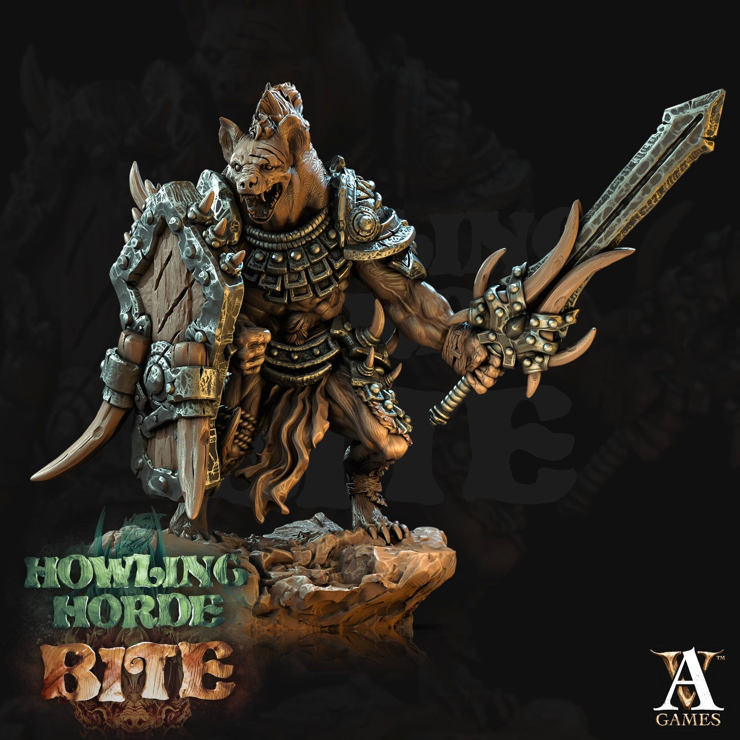 3D Printed Archvillain Games Howling Horde - Gnoll Scouts 28mm 32mm D&D - 3D Printing Boss 