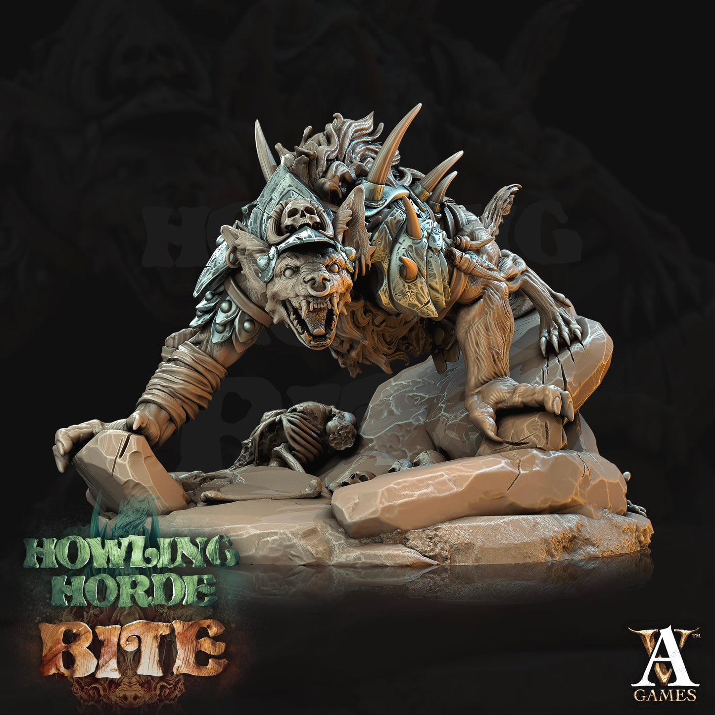 3D Printed Archvillain Games Howling Horde - Gnoll Trackers 28mm 32mm D&D - 3D Printing Boss 