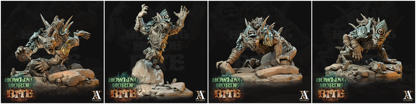 3D Printed Archvillain Games Howling Horde - Gnoll Trackers 28mm 32mm D&D - 3D Printing Boss 