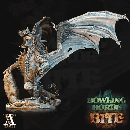 3D Printed Archvillain Games Howling Horde - Hyena Dragon 28mm 32mm D&D - 3D Printing Boss 