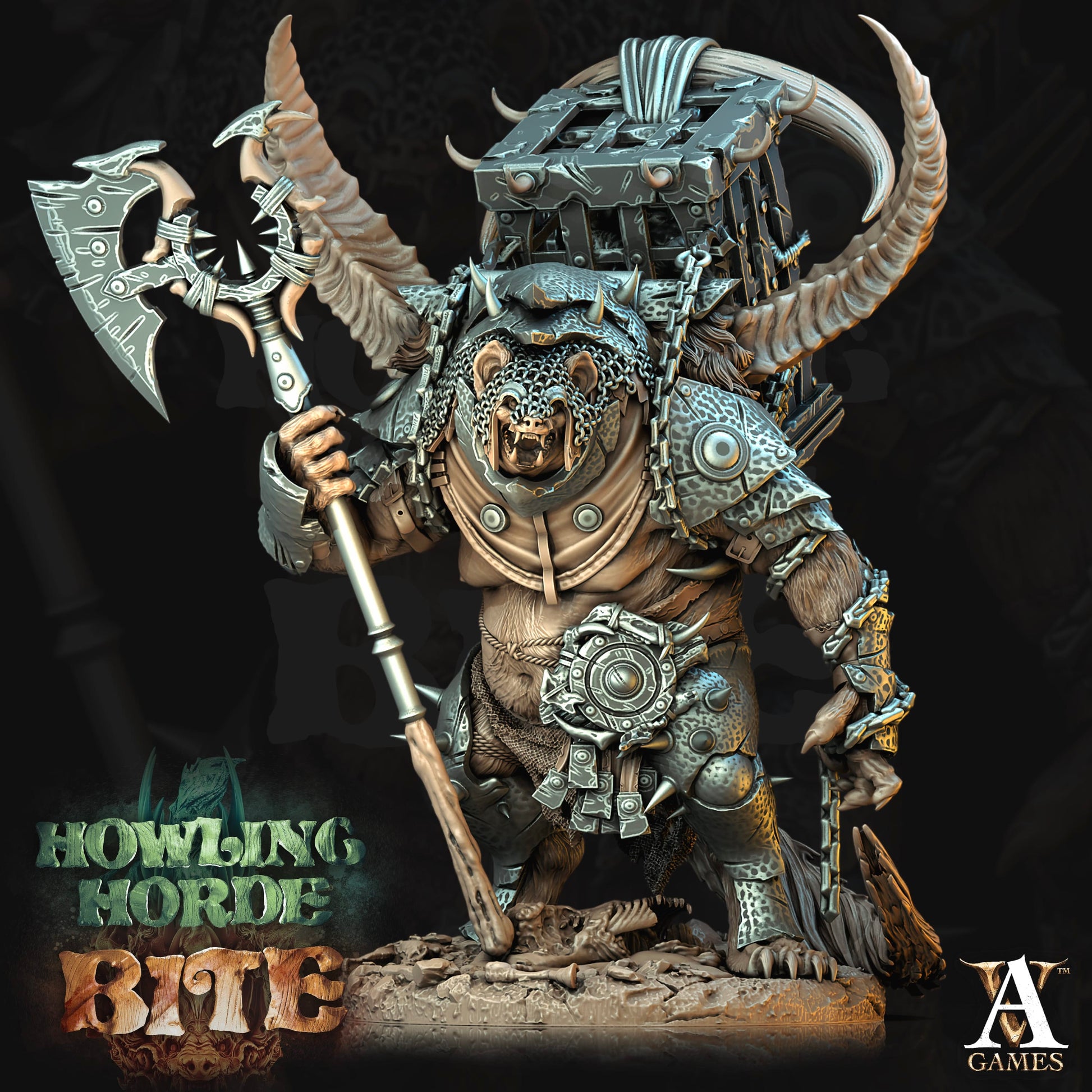 3D Printed Archvillain Games Howling Horde - Kaftar Gnollrat Slaver 28mm 32mm D&D - 3D Printing Boss 