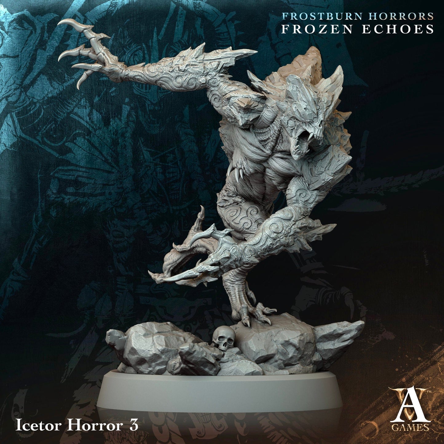 3D Printed Archvillain Games Icetor Horror Frostburn Horrors Frozen Echoes 28 32mm D&D - 3D Printing Boss 