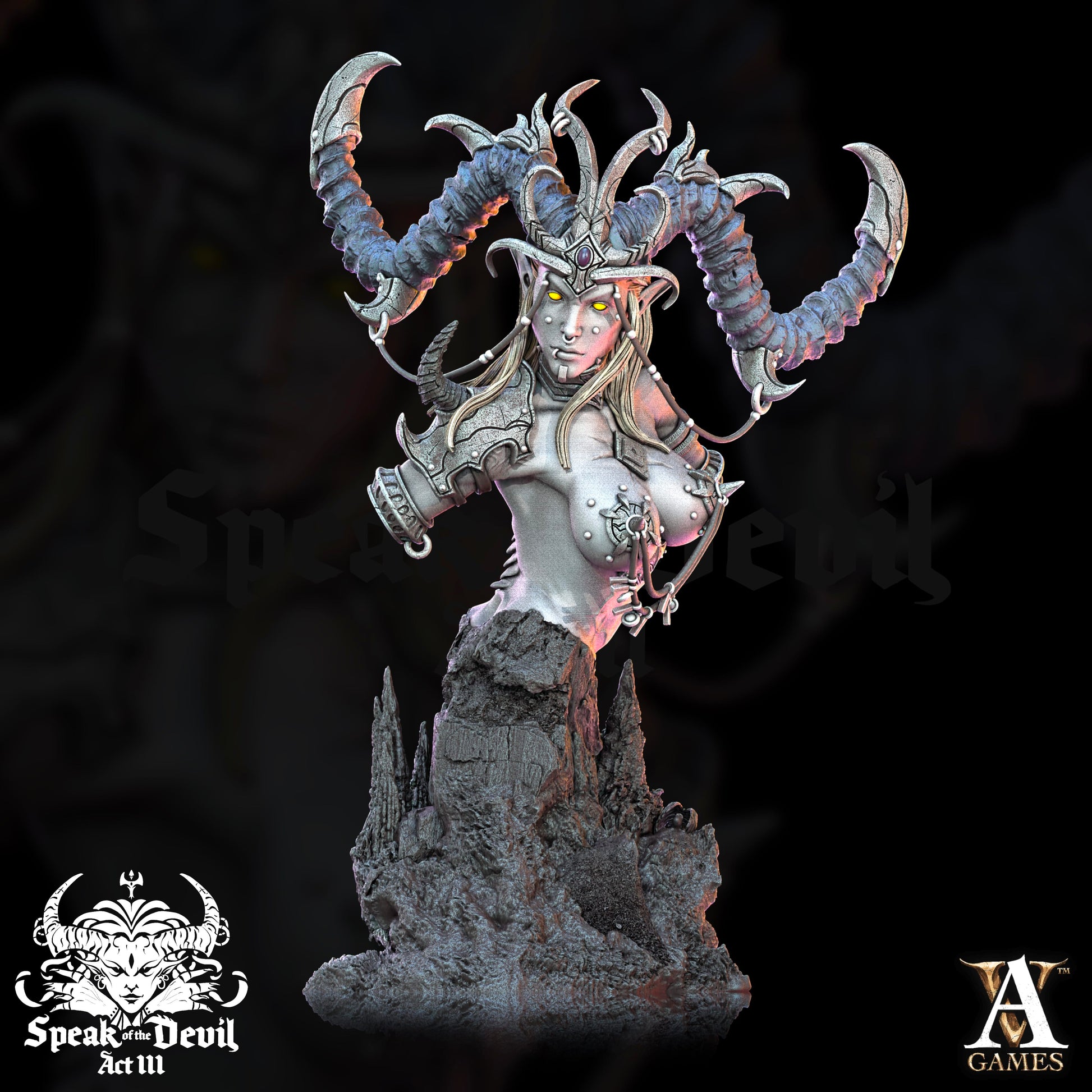 3D Printed Archvillain Games Illyra'Vash The First Harlot Bust Speak of the Devil Vol. III 28 32mm D&D - 3D Printing Boss 