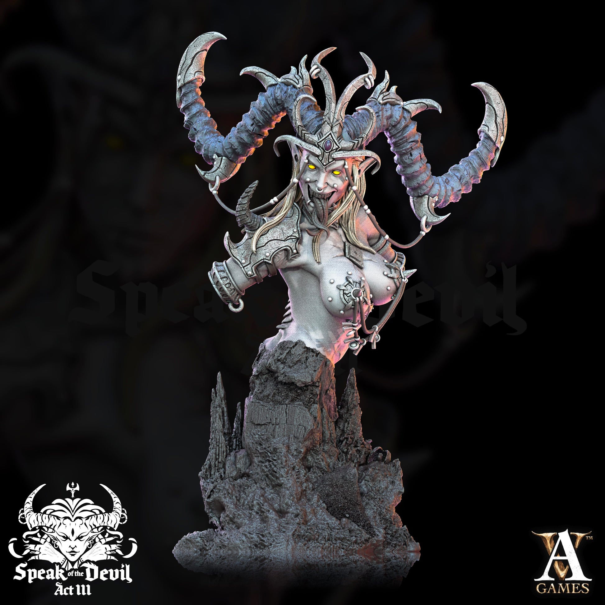 3D Printed Archvillain Games Illyra'Vash The First Harlot Bust Speak of the Devil Vol. III 28 32mm D&D - 3D Printing Boss 