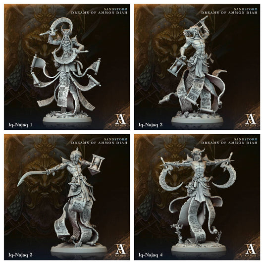 3D Printed Archvillain Games Iq Najaq Sandstorm Dreams of Ammon Diah 28 32mm D&D - 3D Printing Boss 