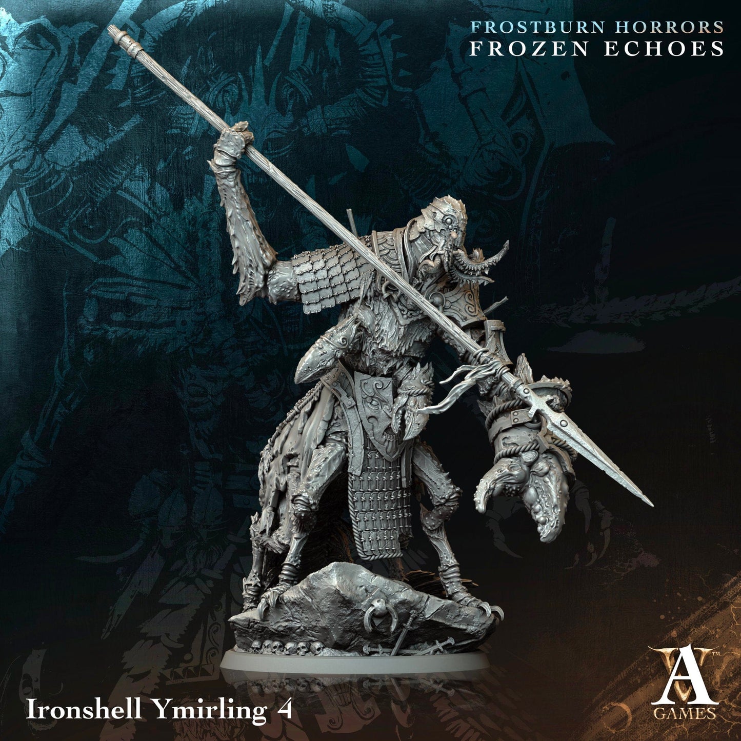 3D Printed Archvillain Games Ironshell Ymirling Frostburn Horrors Frozen Echoes 28 32mm D&D - 3D Printing Boss 