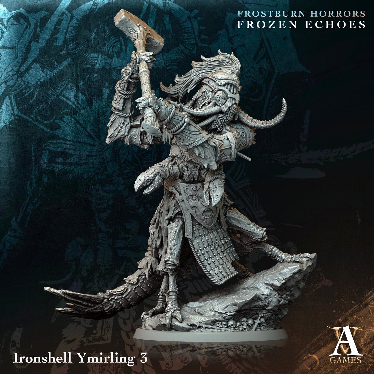 3D Printed Archvillain Games Ironshell Ymirling Frostburn Horrors Frozen Echoes 28 32mm D&D - 3D Printing Boss 