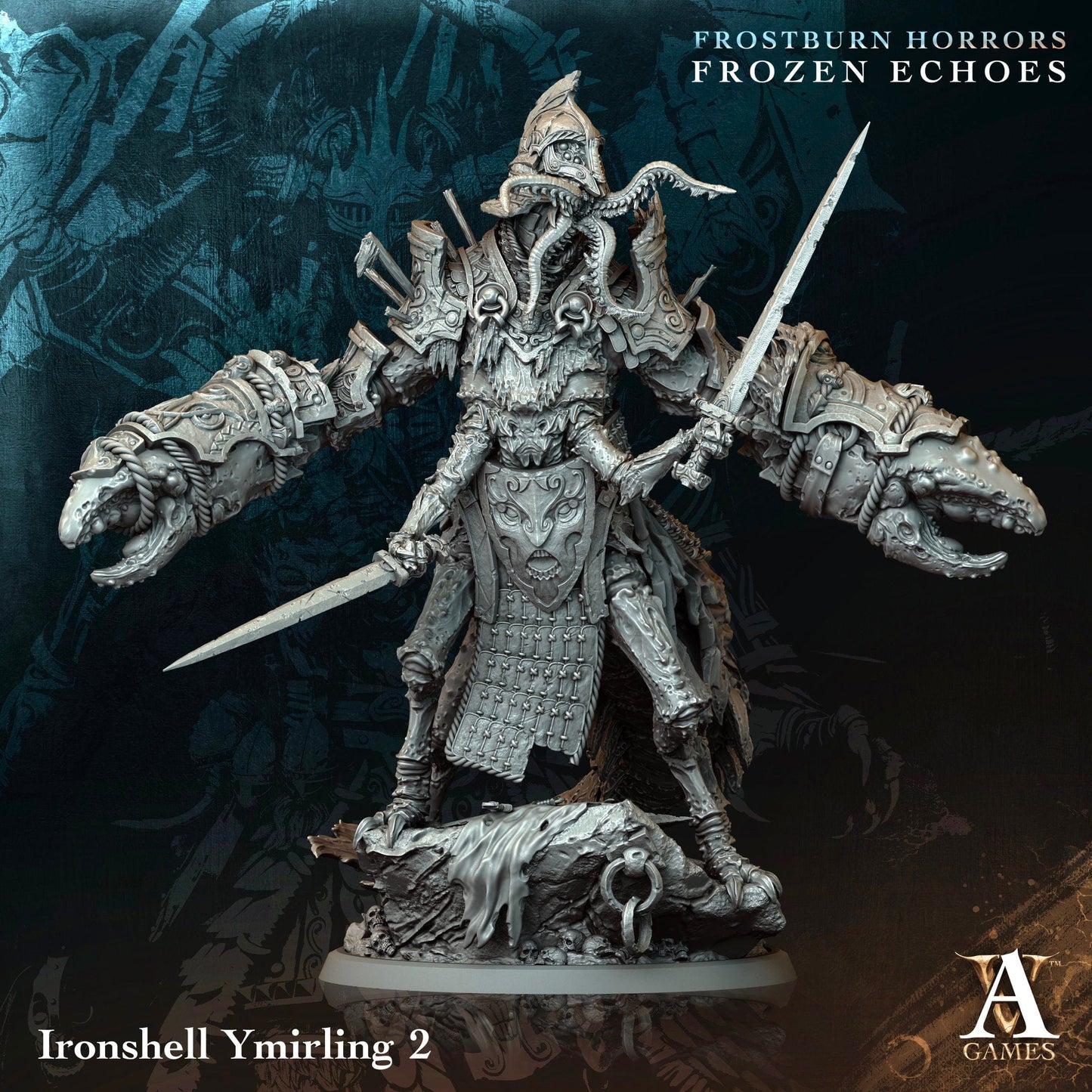 3D Printed Archvillain Games Ironshell Ymirling Frostburn Horrors Frozen Echoes 28 32mm D&D - 3D Printing Boss 