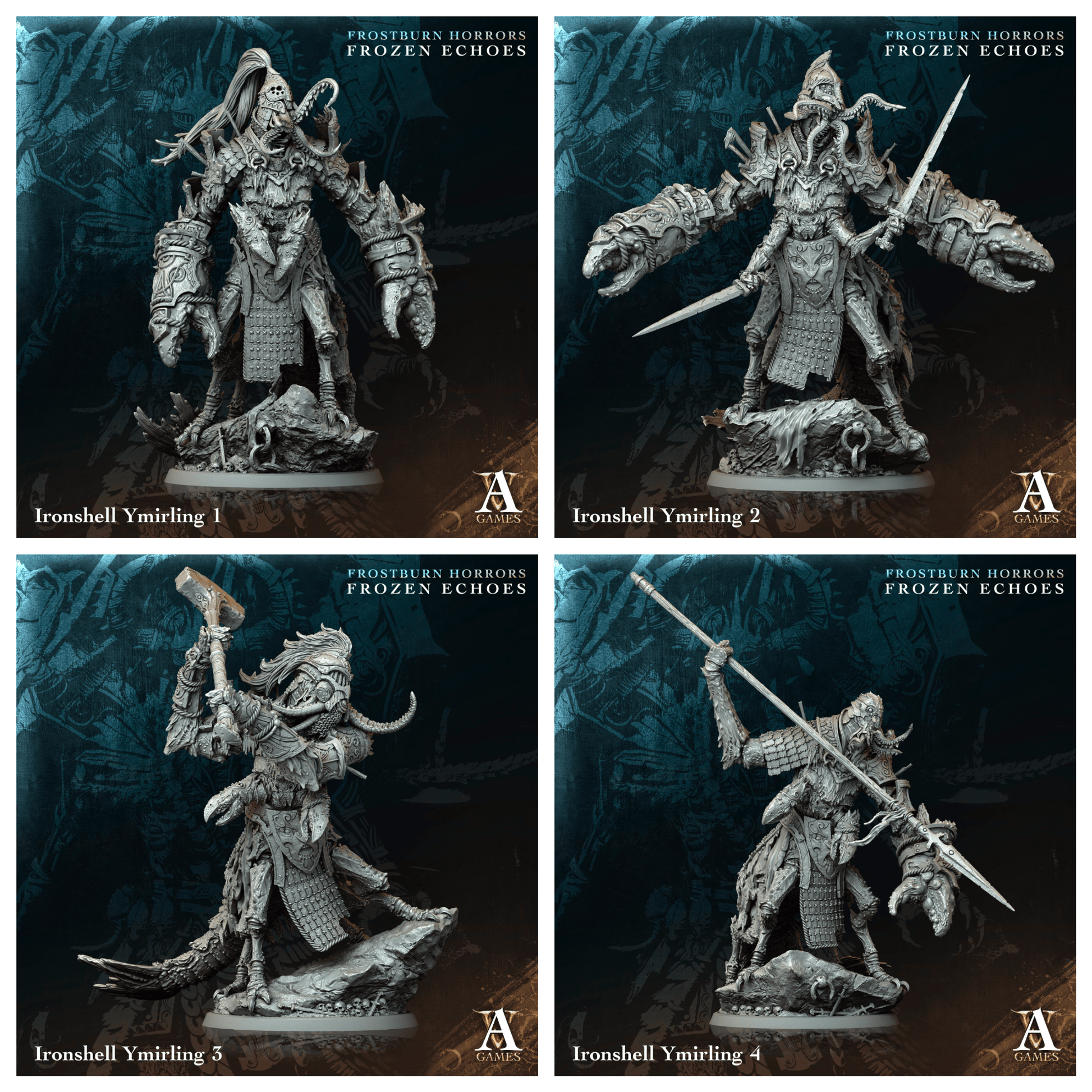 3D Printed Archvillain Games Ironshell Ymirling Frostburn Horrors Frozen Echoes 28 32mm D&D - 3D Printing Boss 