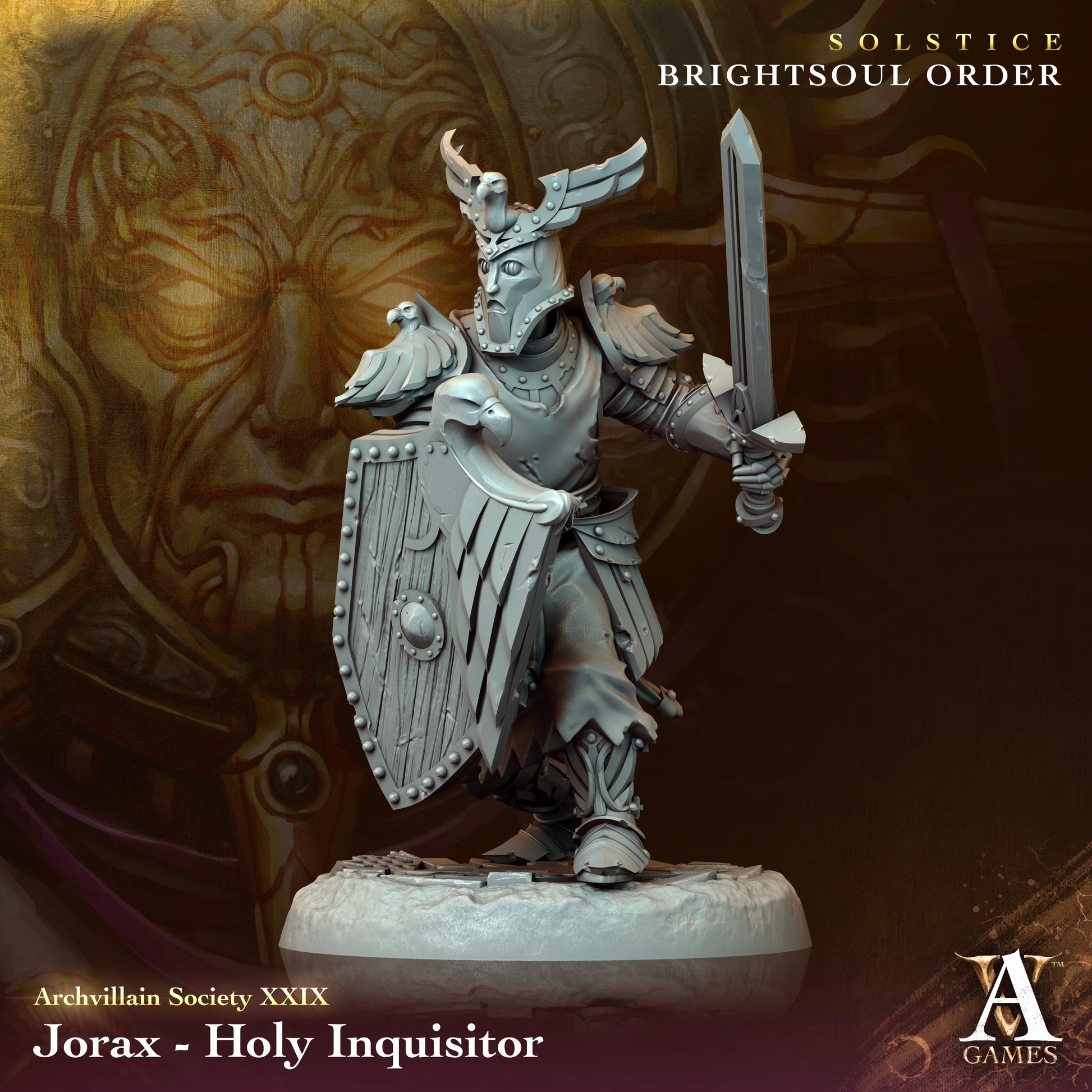 3D Printed Archvillain Games Jorax - Holy Inquisitor Archvillain Society Vol. XXIX 28 32mm D&D - 3D Printing Boss 