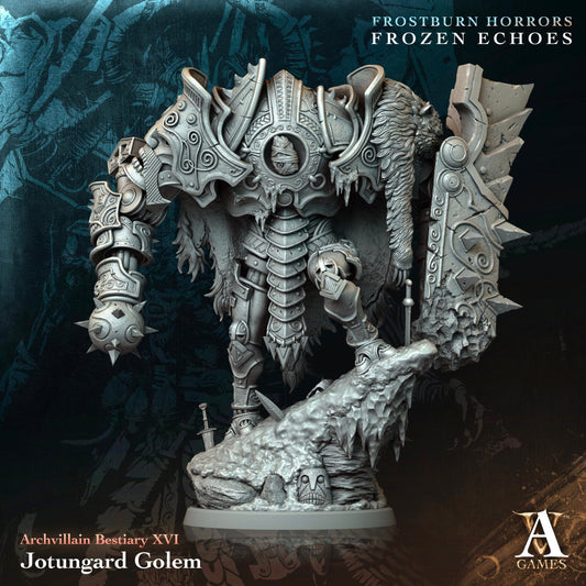3D Printed Archvillain Games Jotungard Golem Archvillain Bestiary Vol XVI 28 32mm D&D - 3D Printing Boss 