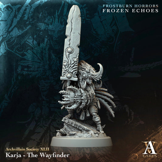 3D Printed Archvillain Games Karja The Wayfinder Archvillain Society Vol XLII 28 32mm D&D - 3D Printing Boss 