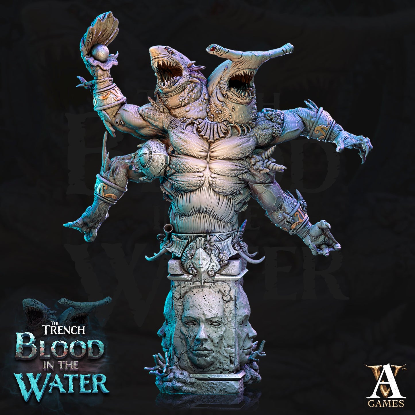 3D Printed Archvillain Games Karkhareetoth Bust The Trench Blood In the Water 28 32mm D&D - 3D Printing Boss 