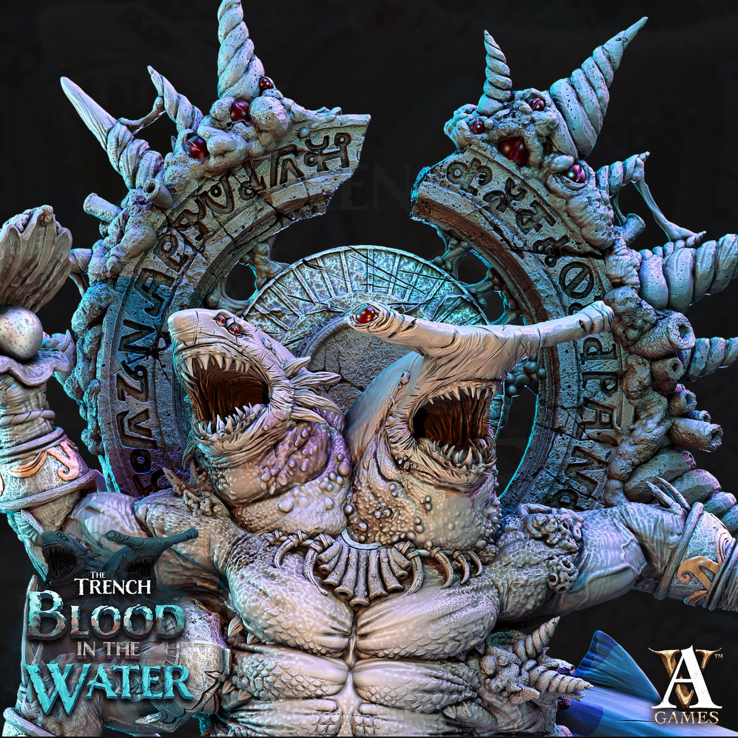 3D Printed Archvillain Games Karkhareetoth The Trench Blood In the Water 28 32mm D&D - 3D Printing Boss 