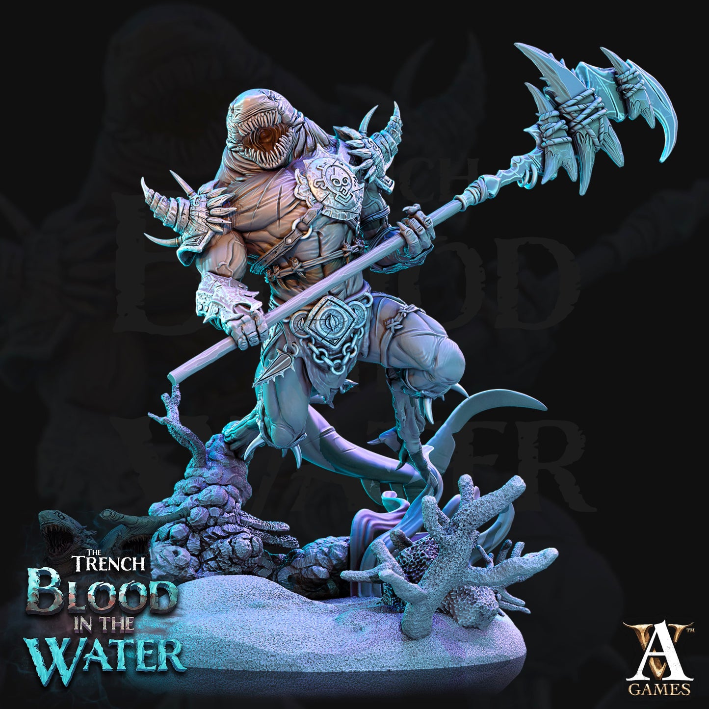 3D Printed Archvillain Games Karkhari The Trench Blood In the Water 28 32mm D&D - 3D Printing Boss 