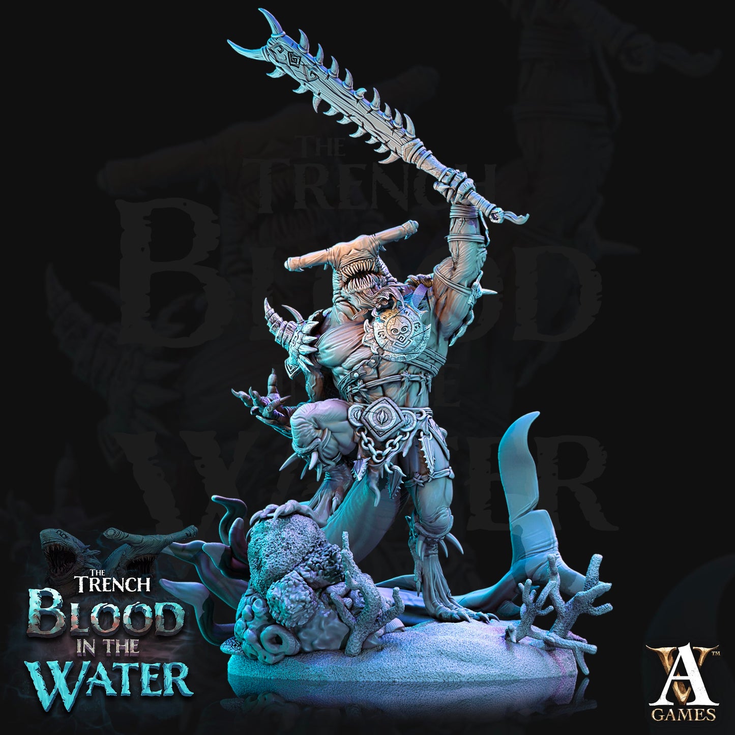 3D Printed Archvillain Games Karkhari The Trench Blood In the Water 28 32mm D&D - 3D Printing Boss 