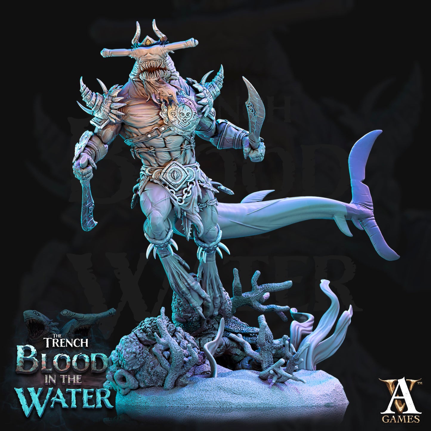 3D Printed Archvillain Games Karkhari The Trench Blood In the Water 28 32mm D&D - 3D Printing Boss 