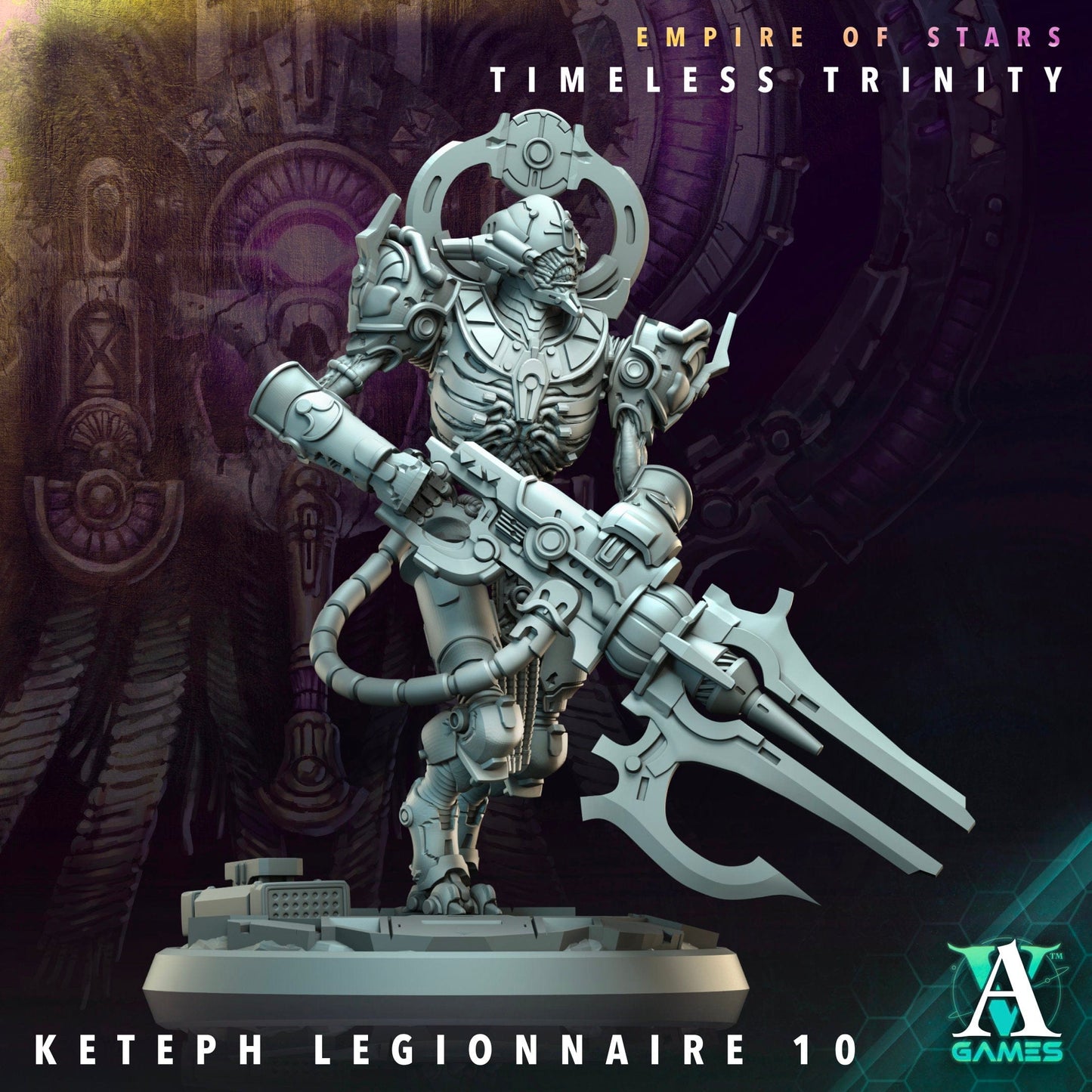 3D Printed Archvillain Games Keteph Vizier Legionnaires Empire of Stars Timeless Trinity 28 32mm D&D - 3D Printing Boss 